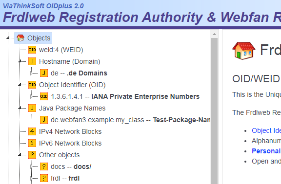 Frdlweb / Webfan Registration Authority