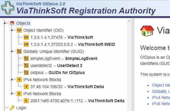 ViaThinkSoft Registration Authority